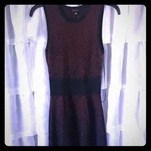 Ann Taylor Maroon and Navy Ombré Dress